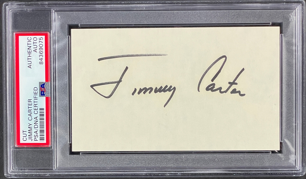 President Jimmy Carter Signed Index Card (PSA/DNA)