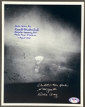 Hiroshima Explosion 8x10 Photo Signed by <em>Enola Gay</em> Navigator Dutch Van Kirk and Photo Plane Navigator Russell Gackenbach (PSA/DNA)