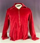 1960's Elvis Presley Owned Red Velour Pullover Shirt Custom Tailored for Elvis Presley 