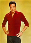 1960's Elvis Presley Owned Red Velour Pullover Shirt Custom Tailored for Elvis Presley 