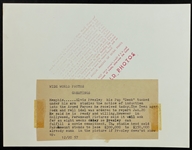 1957 Elvis Presley Original News Service Photograph at Graceland Reading His U.S. Army Induction Notice