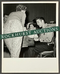 1956 Elvis Presley Original News Photograph at New Frontier Hotel During Las Vegas Concerts