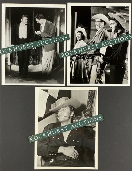 1956 Elvis Presley Three Original News Service Photos from July 1  Appearance on <em>The Steve Allen Show</em>