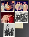 Elvis Presley Friends and Bandmembers Signed Collection of Six Incl. J D Sumner, DJ Fontana and Charlie Hodge (Beckett)