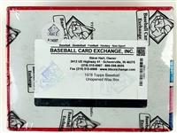 1978 Topps Baseball Unopened Wax Box - 36 Packs (BBCE Encapsulated)