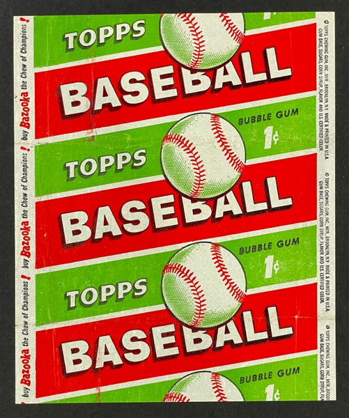 1955 Topps Baseball 1-Cent Wrapper - Repeating, Undated