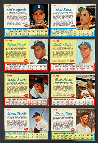 1962 Post Cereal Baseball Complete Set (200)