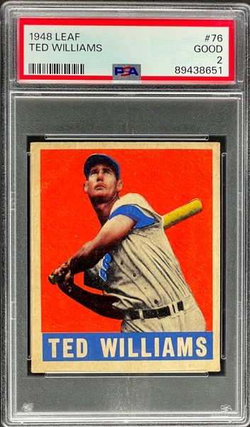 1948 Leaf #76 Ted Williams - PSA GD 2