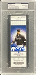 2011 Derek Jeter Signed 3,000th Hit Full Ticket - Encapsulated PSA/DNA