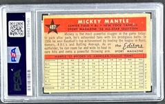 1958 Topps #487 Mickey Mantle All Star - PSA VG 3