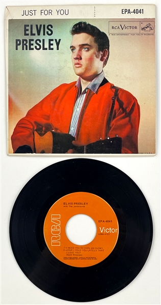1968 Elvis Presley EP <em>Just for You</em> (EPA-4041) Orange Label 