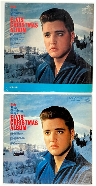 1959 and 1964 Elvis Presley <em>Elvis Christmas Album</em> LPs - One Still in Shrinkwrap