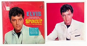 1966 Elvis Presley <em>Spinout</em> Stereo Soundtrack LP (LSP-3702) in Shrinkwrap with "Bonus" Sticker and Promo Photo