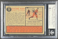 1962 Topps #199 Gaylord Perry (Encapsulated Beckett Authentic)