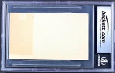 Ray Schalk Signed Index Card  (Encapsulated Beckett Authentic)