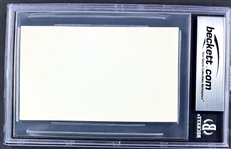 Heini Manush Signed Index Card  (Encapsulated Beckett Authentic)