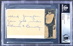 Thomas H. Connolly Signed Index Card  (Encapsulated Beckett Authentic)