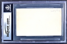 Thomas H. Connolly Signed Index Card  (Encapsulated Beckett Authentic)
