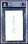 Dave Bancroft Signed Index Card  (Encapsulated Beckett Authentic)