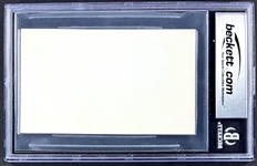 Dave Bancroft Signed Index Card  (Encapsulated Beckett Authentic)
