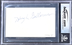 Joe Stydahar Signed Index Card  (Encapsulated Beckett Authentic)