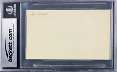 Vince Lombardi Signed Index Card  (Encapsulated Beckett Authentic)