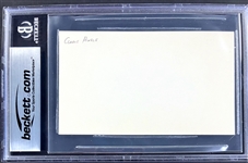 Clarke Hinkle Signed Index Card  (Encapsulated Beckett Authentic)