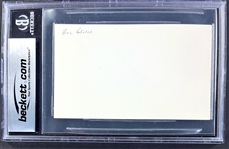 BIll George Signed Index Card  (Encapsulated Beckett Authentic)