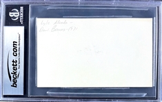 Lyle Alzado Signed Index Card  (Encapsulated Beckett Authentic)