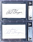 Red Grange Cut Signatures (2) (Encapsulated Beckett Authentic)