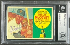 1960 Topps #316 Willie McCovey Signed Rookie Card  (Encapsulated Beckett Authentic)
