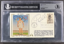 Pele Signed First Day Cover (Encapsulated Beckett Authentic)