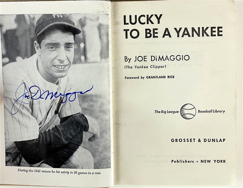 Joe DiMaggio Signed Copy of His 1947 Book, <em>Lucky to Be a Yankee</em> (Beckett Authentic)