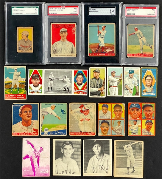 1910s - 1930s Pre-War Baseball Card Collection (19)