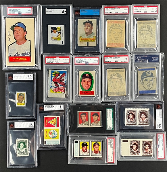 1951-1971 Topps Baseball Inserts and Oddball Collection of (123)