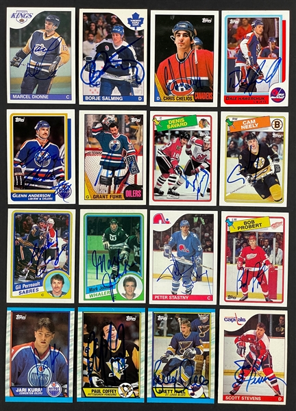 1980s Topps and O-Pee-Chee Signed Hockey Card Collection (750+) MB 150
