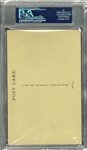 Sam Rice Signed Black and White Hall of Fame Plaque Encapsulated PSA/DNA