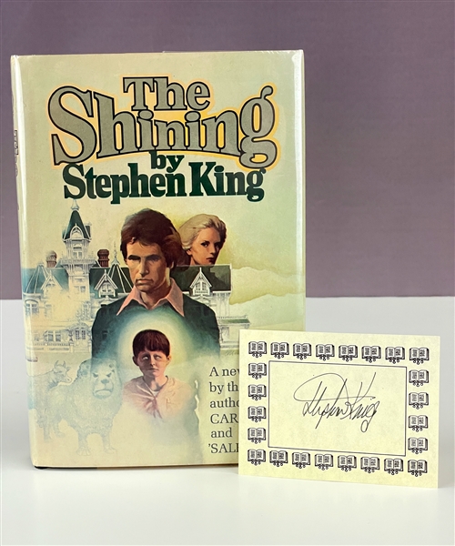 1977 Stephen King Signed Bookplate with First Edition of <em>The Shining</em> (JSA)