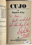 1983 Stephen King Signed <em>Cujo</em> Paperback Don't Let the Dog Bite! (JSA)