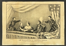 1865 Currier & Ives "The Assassination of President Lincoln" Lithograph