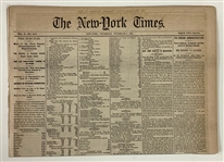 1860 <em>New York Times</em> with "Election of Abraham Lincoln" Headlines