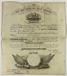 1862 Gideon Welles Signed Civil War Naval Appointment (Beckett Authentic)