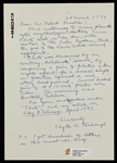 Astronomer Clyde Tombaugh Handwritten Letter Describing "Discovering" Pluto