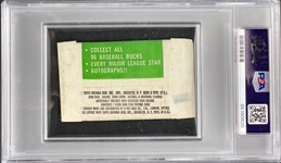1962 Topps Baseball Bucks Unopened 1-Cent Wax Pack - PSA NM 7