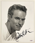 Charlton Heston Signed 1960 Promotional Photo for <em>The Tumbler</em> Stage Play (JSA)