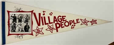 Village People Signed Photo Pennant (Beckett Authentic)