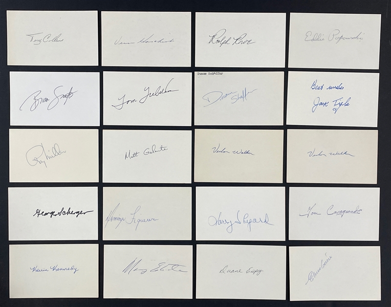 Minor League Baseball Signed Index Card Collection (1250+) (Beckett Authentic)