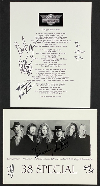 .38 Special Signed Photo And Lyrics Sheet (Beckett Authentic)