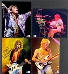 Def Leppard Signed 8x10 Photos with Rick Allen, Rick Savage, Joe Elliot and Phil Collen (4 Pieces) (Beckett Authentic)