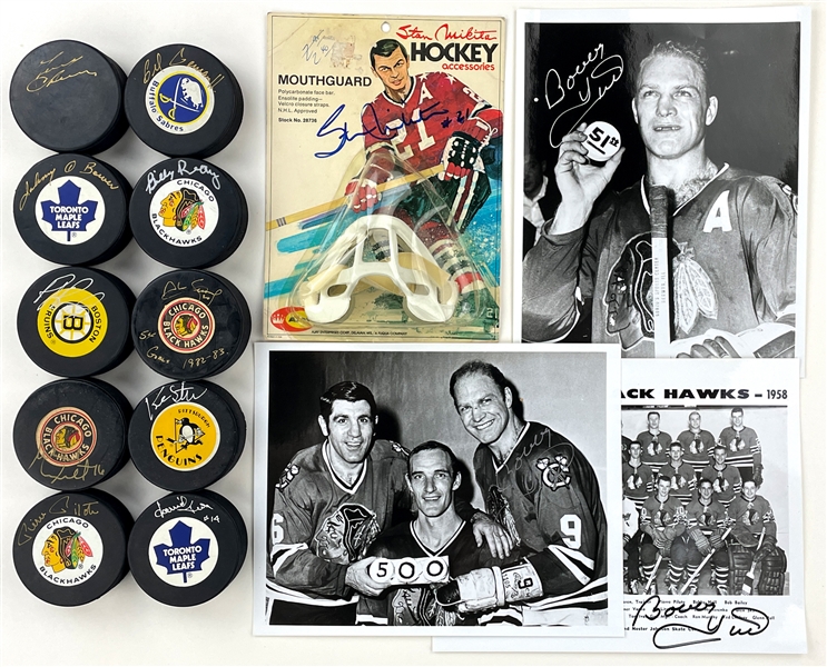 Signed Hockey Pucks, Photos and Signed Memorabilia Group (14) (Beckett Authentic)
